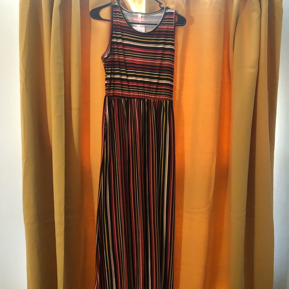 Stripe maxi dress